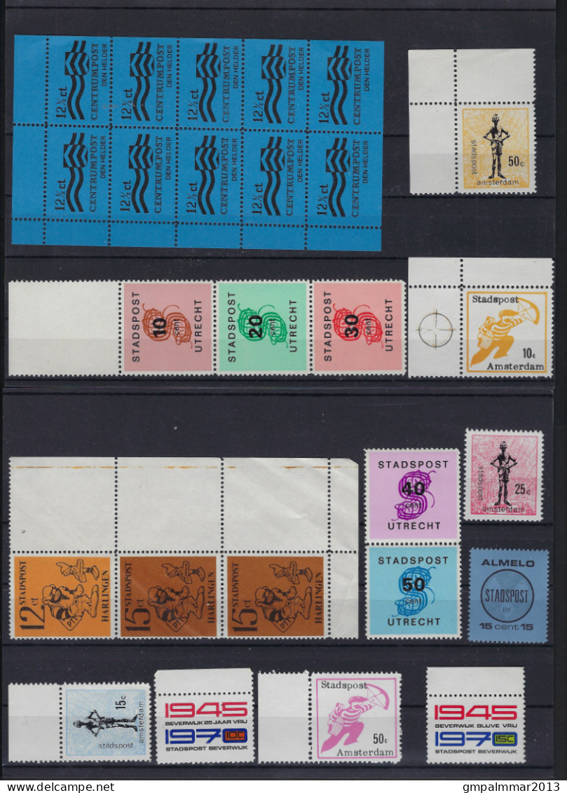 Groot Lot STADSPOST Met O.a. FEYENOORD , UTRECHT , AMSTERDAM , DEN HELDER Enz... Zie 4 Scans ! LOT 126 - Revenue Stamps