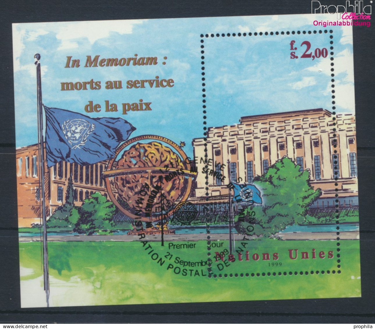 UNO - Genf Block12 (kompl.Ausg.) Gestempelt 1999 In Memorian (10073043 - Used Stamps