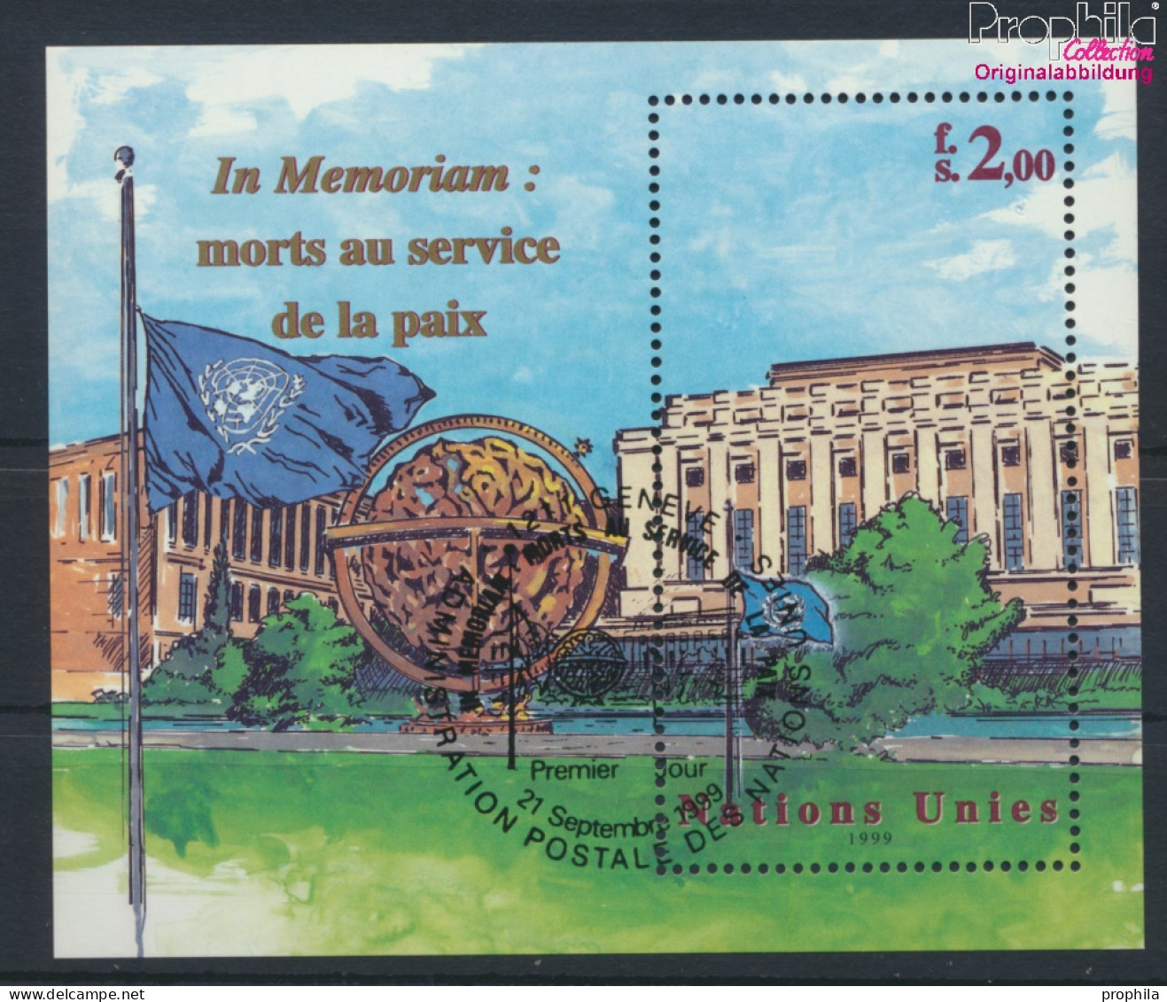 UNO - Genf Block12 (kompl.Ausg.) Gestempelt 1999 In Memorian (10073047 - Used Stamps