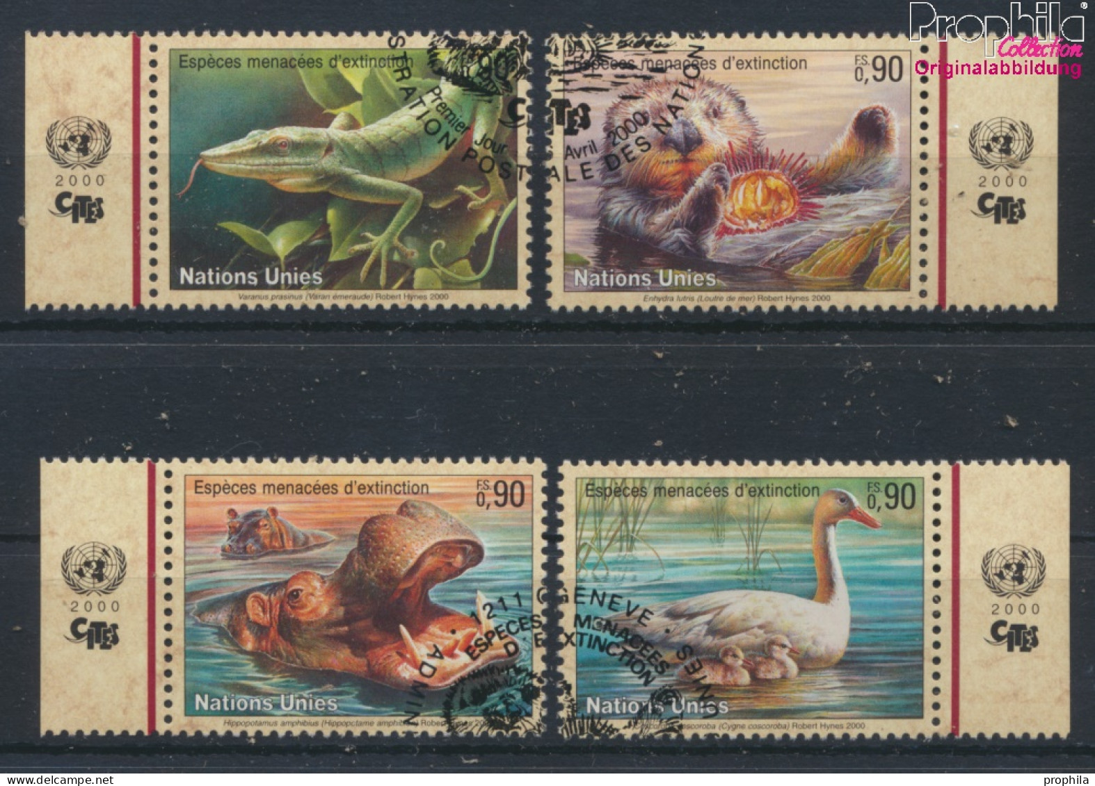 UNO - Genf 385-388 (kompl.Ausg.) Gestempelt 2000 Gefährdete Tiere (10073003 - Used Stamps