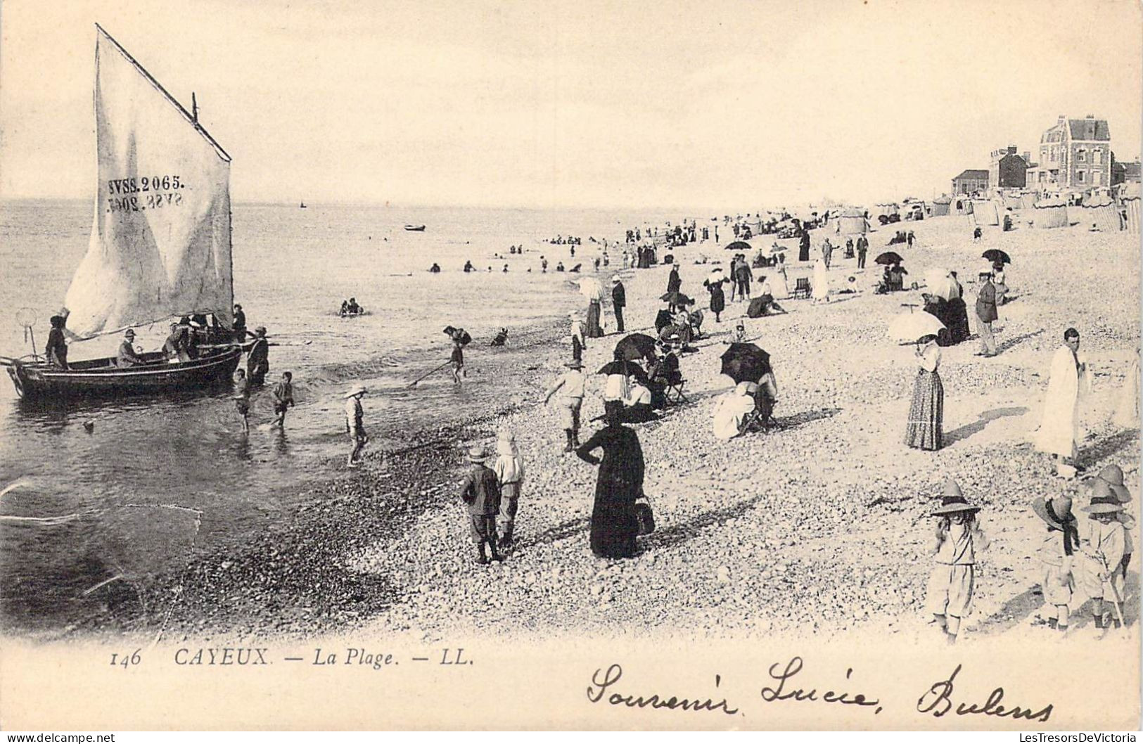 FRANCE - 80 - Cayeux - La Plage - Carte Postale Ancienne - Cayeux Sur Mer