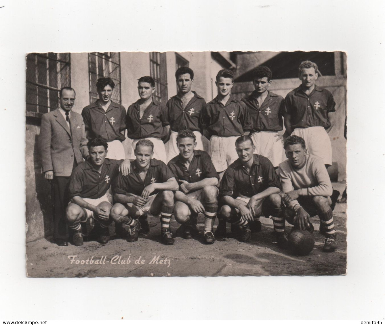 CPSM De L'équipe De Football De METZ 1950-51. - Soccer