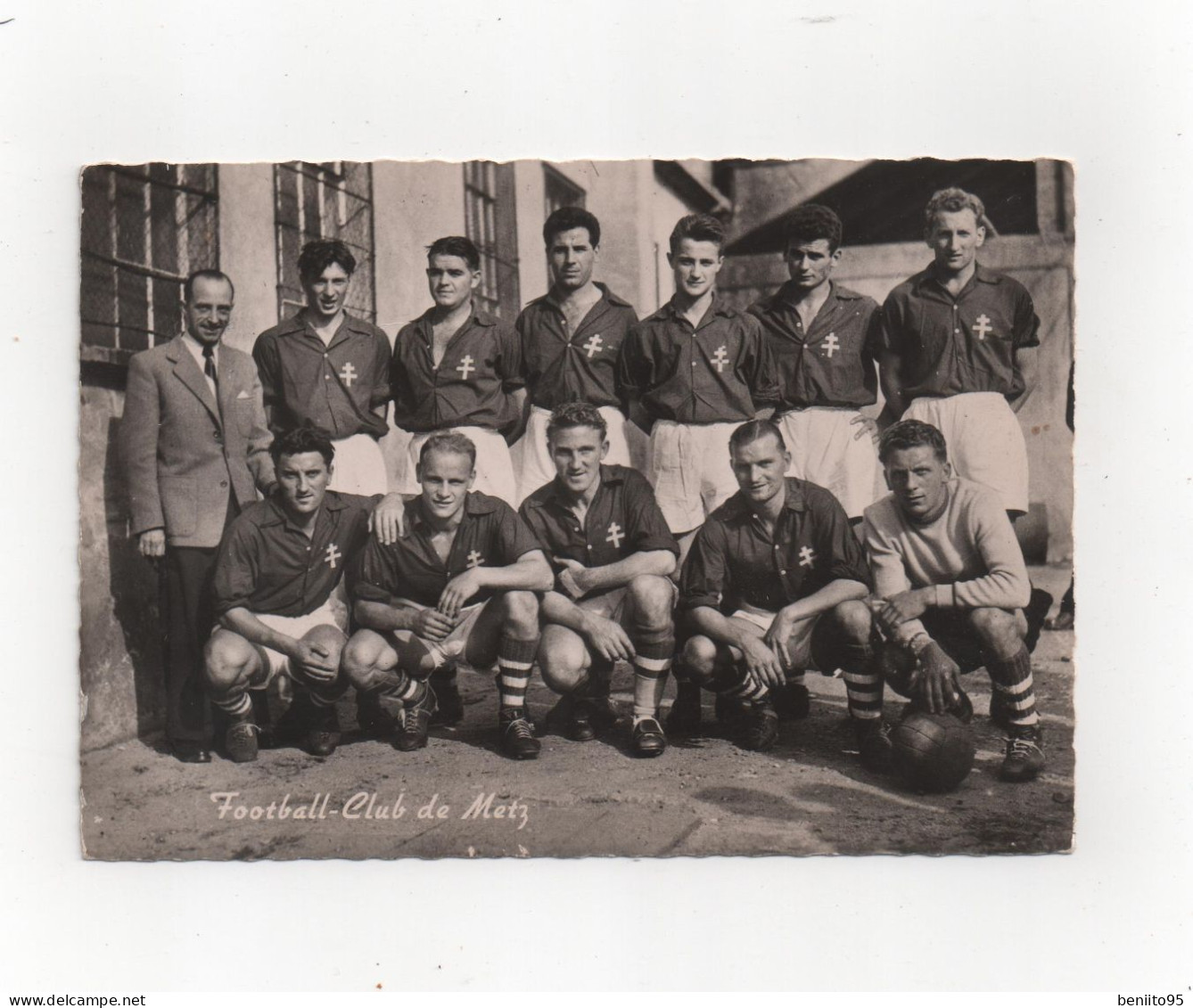 CPSM De L'équipe De Football De METZ 1950-51. - Calcio