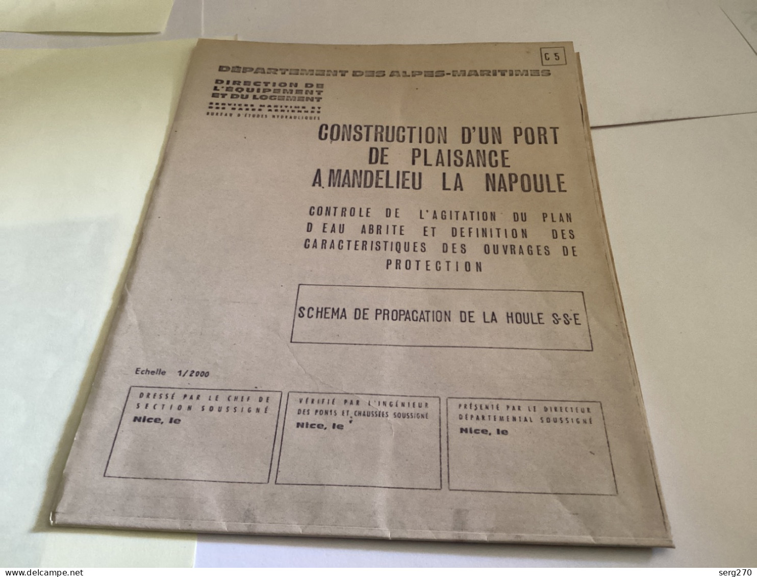 Commune De Mandelieu-La-Napoule Construction Du Port De Plaisance à Mandelieu La Napoule Plan Annexe Au Cahier Des Charg - Obras Públicas