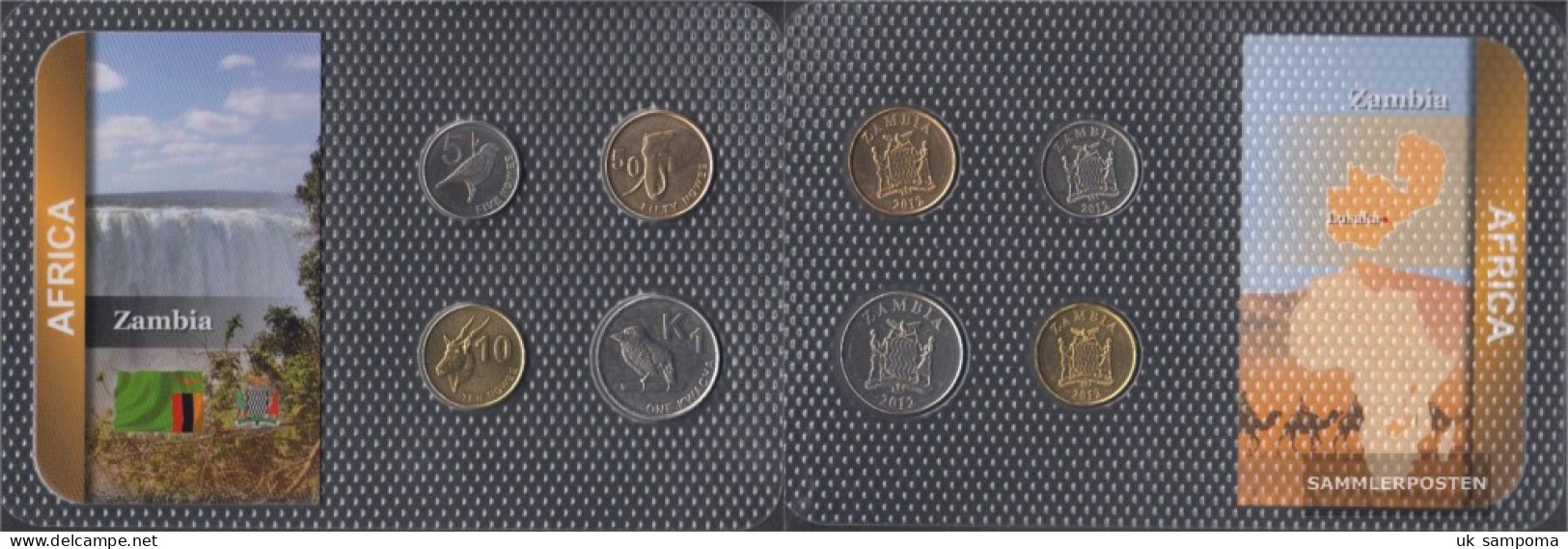 Sambia 2012 Stgl./unzirkuliert Kursmünzen Stgl./unzirkuliert 2012 5 Ngwee Until 1 Kwacha - Sambia
