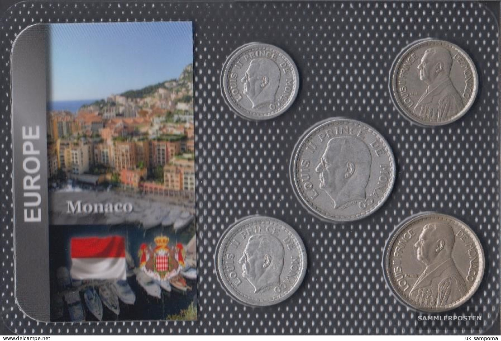 Monaco Very Fine Kursmünzen Very Fine From 1943 1 Franc Until 20 Francs - 1922-1949 Louis II