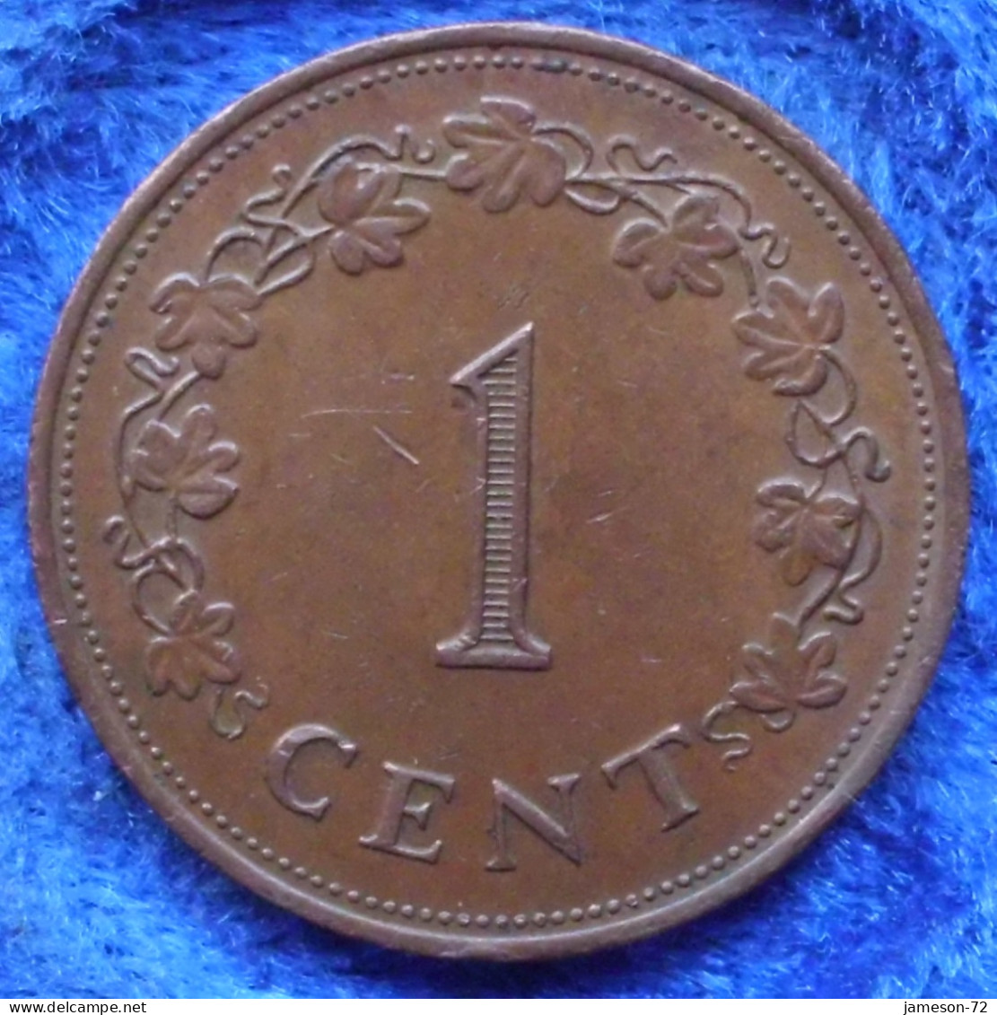 MALTA - 1 Cent 1977 "the George Cross" KM# 8 Republic Since 1964 (recognized 1974) - Edelweiss Coins - Malta