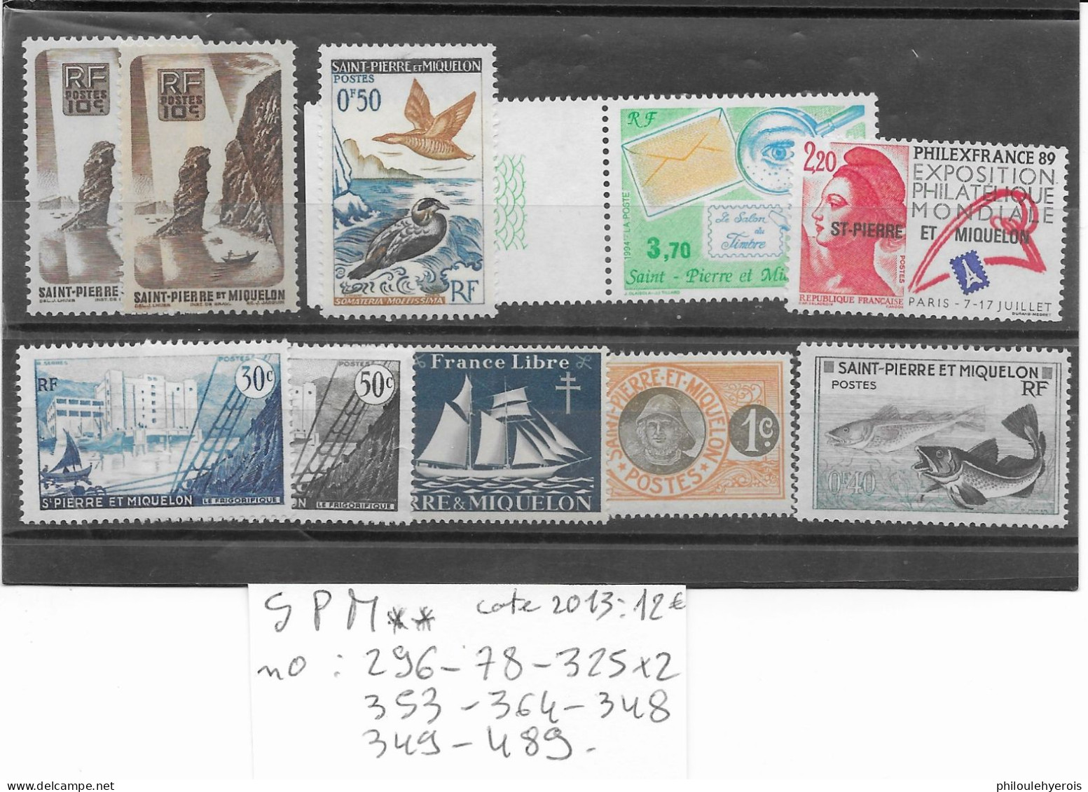 SAINT PIERRE ET MIQUELON Lot De 10 Timbres ++ Voir Descriptif - Collections, Lots & Séries