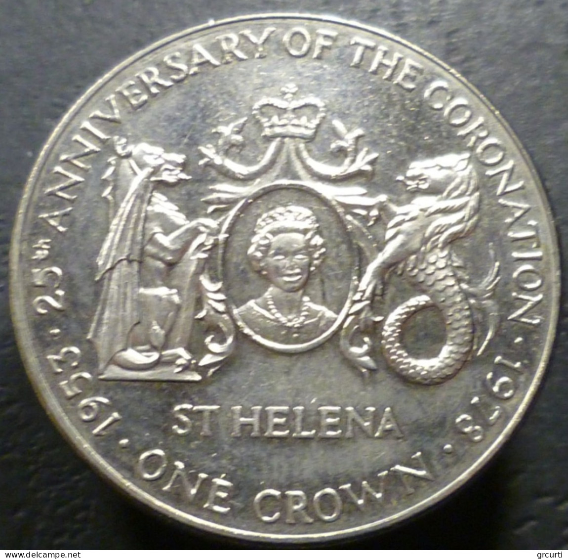 Sant'Elena - 25 Pence (Crown) 1978 - 25° Incoronazione Regina Elisabetta II - KM# 7 - St. Helena