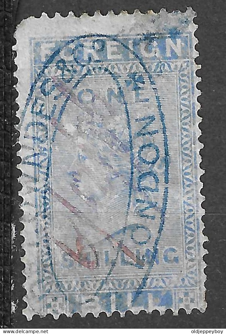 Foreign Bill 1 Shilling Revenue Fiscal Tax Postage Due Official England UK GB - Revenue Stamps