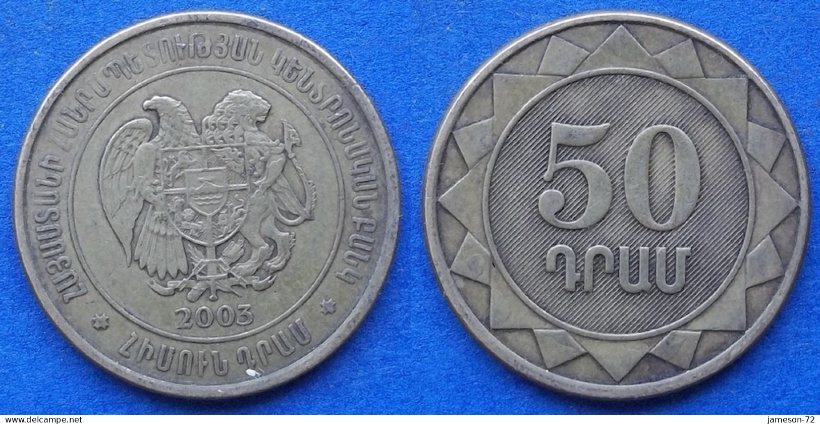 ARMENIA - 50 Dram 2003 KM# 94 Independent Republic (1991) - Edelweiss Coins - Armenië