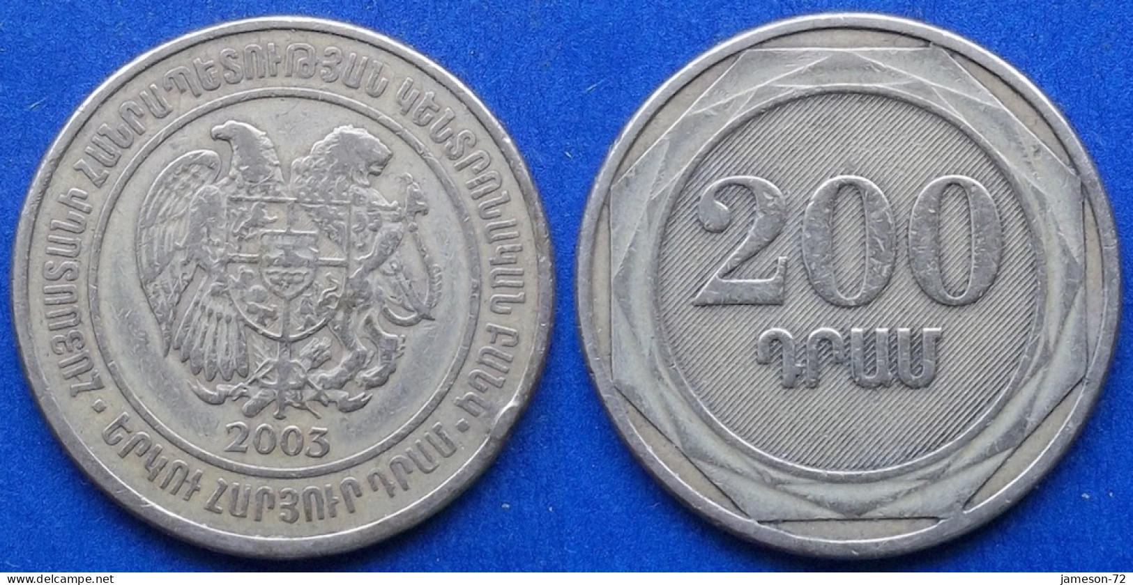 ARMENIA - 200 Dram 2003 KM# 96 Independent Republic (1991) - Edelweiss Coins - Armenien