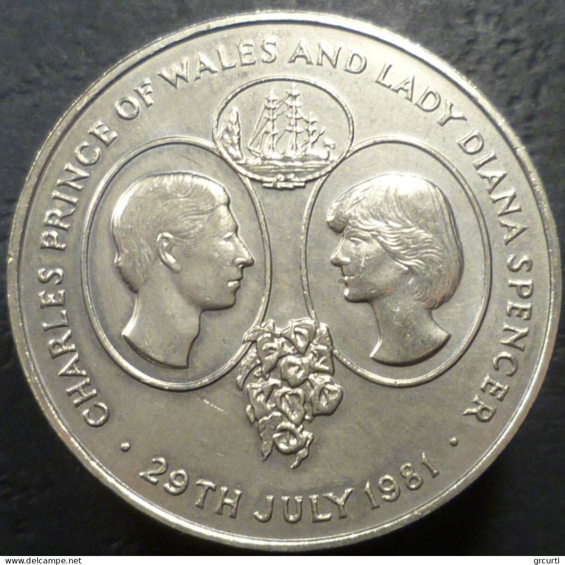 Sant'Elena - 25 Pence 1981 - Nozze Tra Il Principe Carlo E Lady Diana - KM# 9 - Saint Helena Island