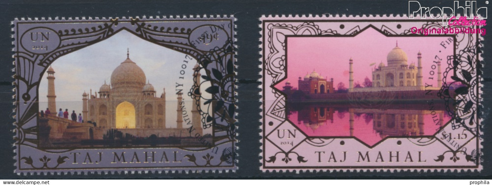 UNO - New York 1418-1419 (kompl.Ausg.) Gestempelt 2014 UNESCO Welterbe Taj Mahal (10076998 - Usados