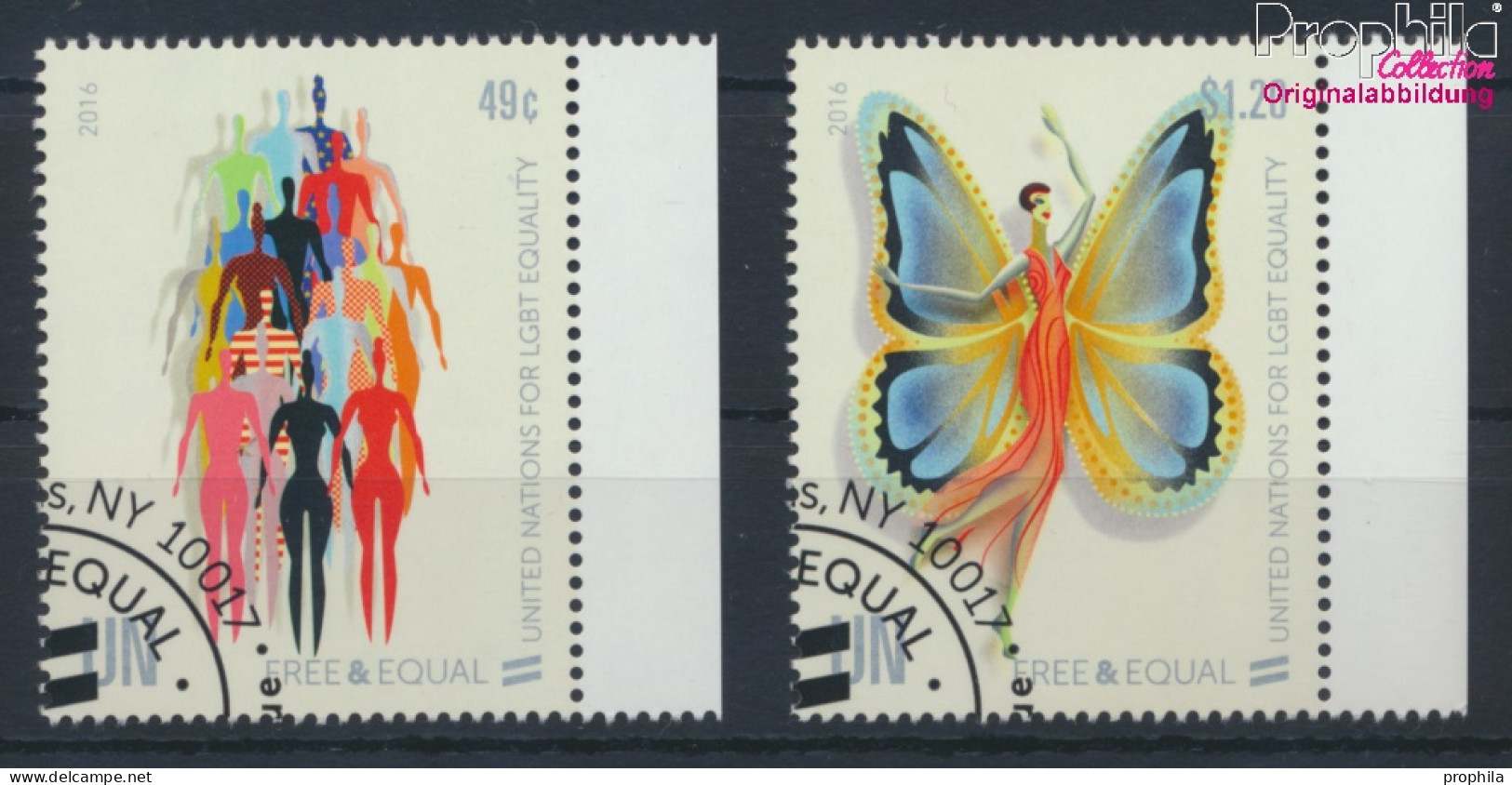 UNO - New York 1500-1501 (kompl.Ausg.) Gestempelt 2016 Frei Und Gleich (10076893 - Used Stamps