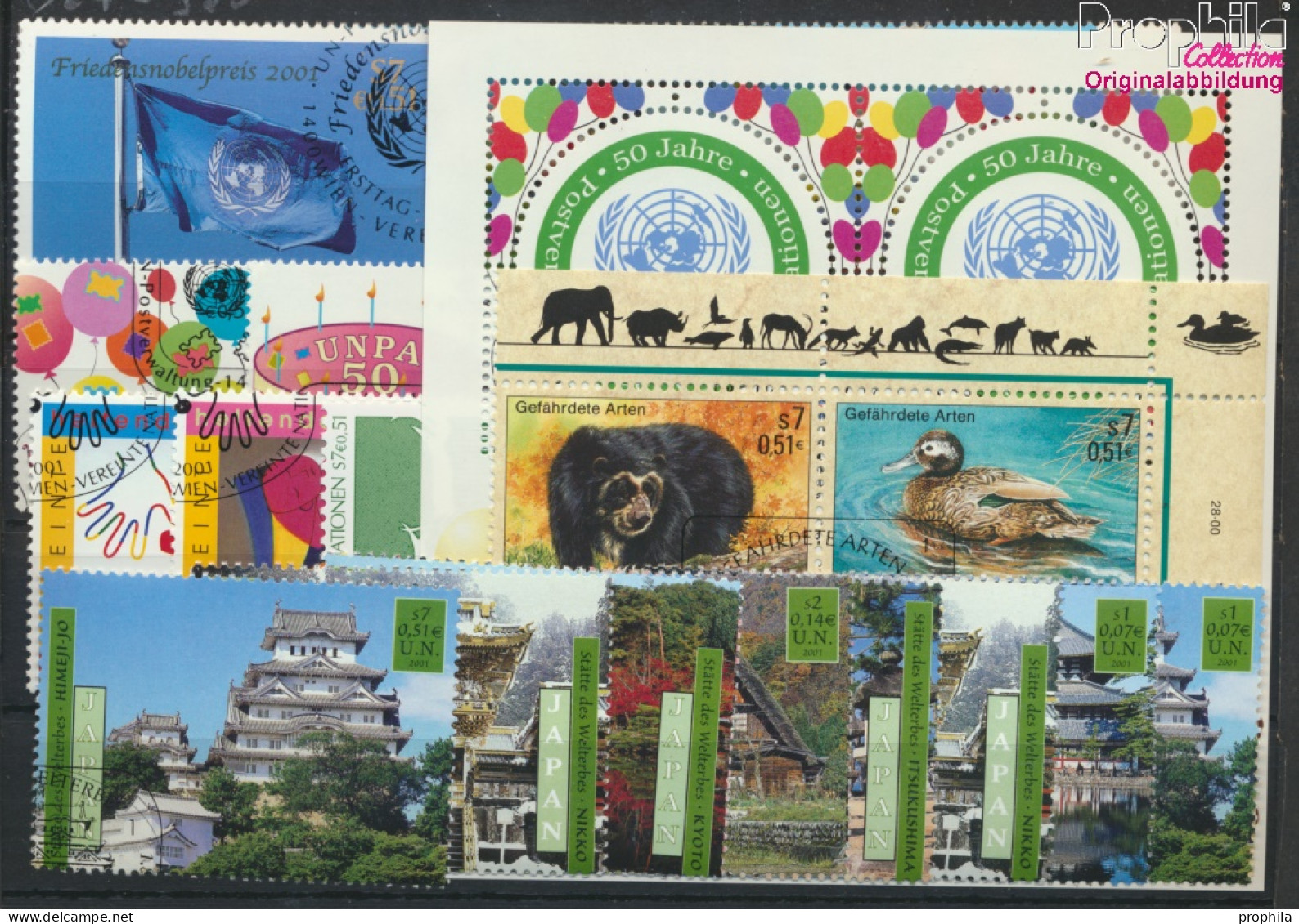 UNO - Wien Gestempelt Gefährdete Tiere 2001 Postverwaltung, Klima, Fauna U.a.  (10054399 - Used Stamps