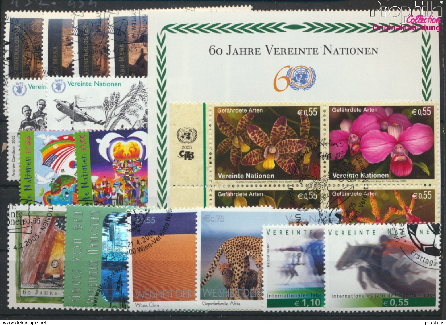 UNO - Wien Gestempelt 60 Jahre UNO 2005 Orchideen, Sport, Ägypten U.a.  (10054395 - Used Stamps