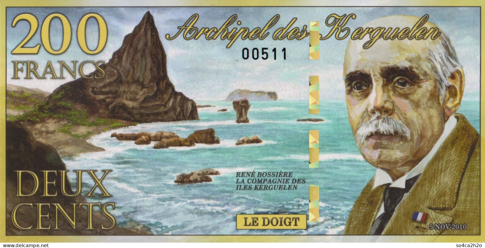 Archipel Des Kerguelen 200 Francs 5 Novembre 2010 UNC - Fictifs & Spécimens