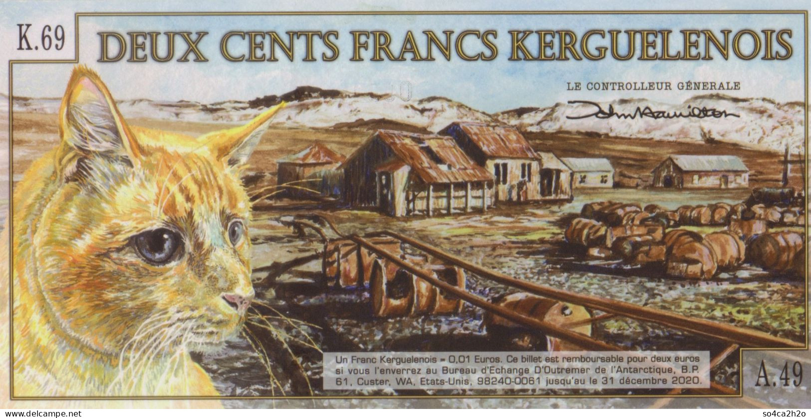 Archipel Des Kerguelen 200 Francs 5 Novembre 2010 UNC - Fictifs & Spécimens