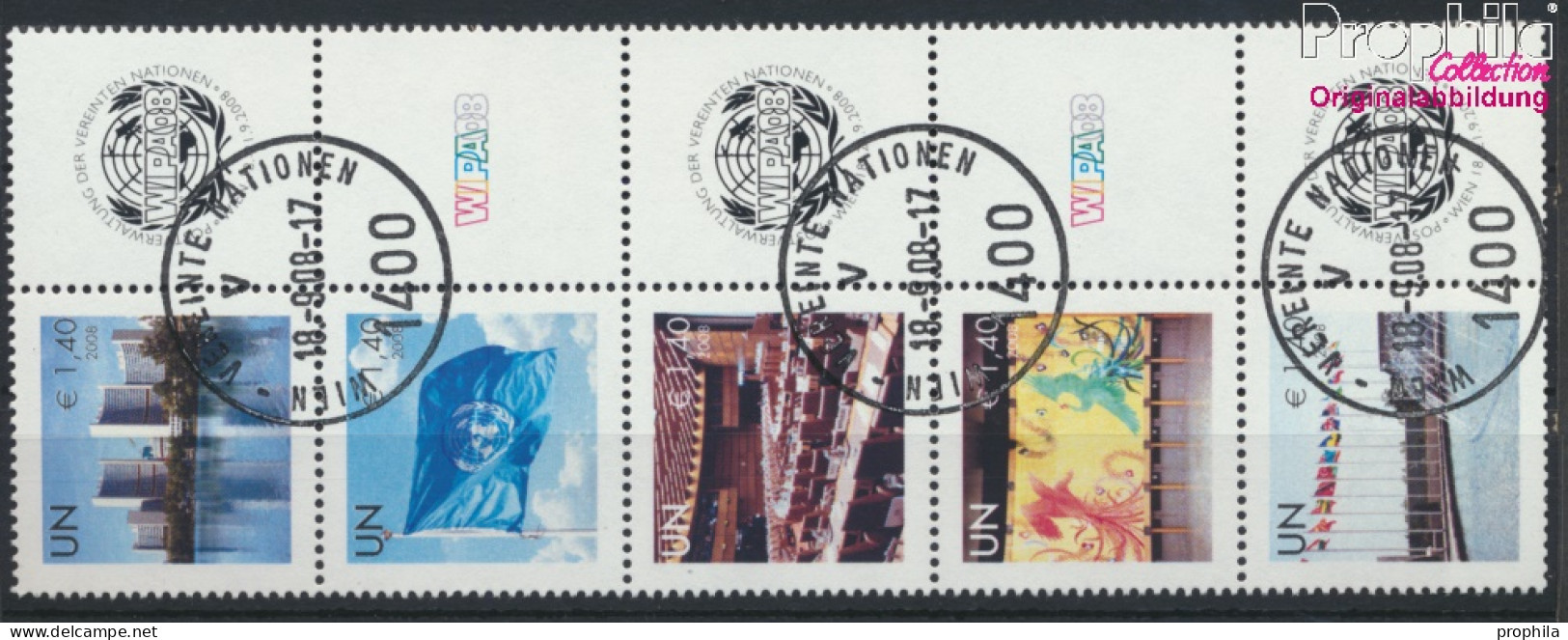 UNO - Wien 550Zf-554Zf Zehnerblock (kompl.Ausg.) Gestempelt 2008 Grußmarken (10054389 - Used Stamps