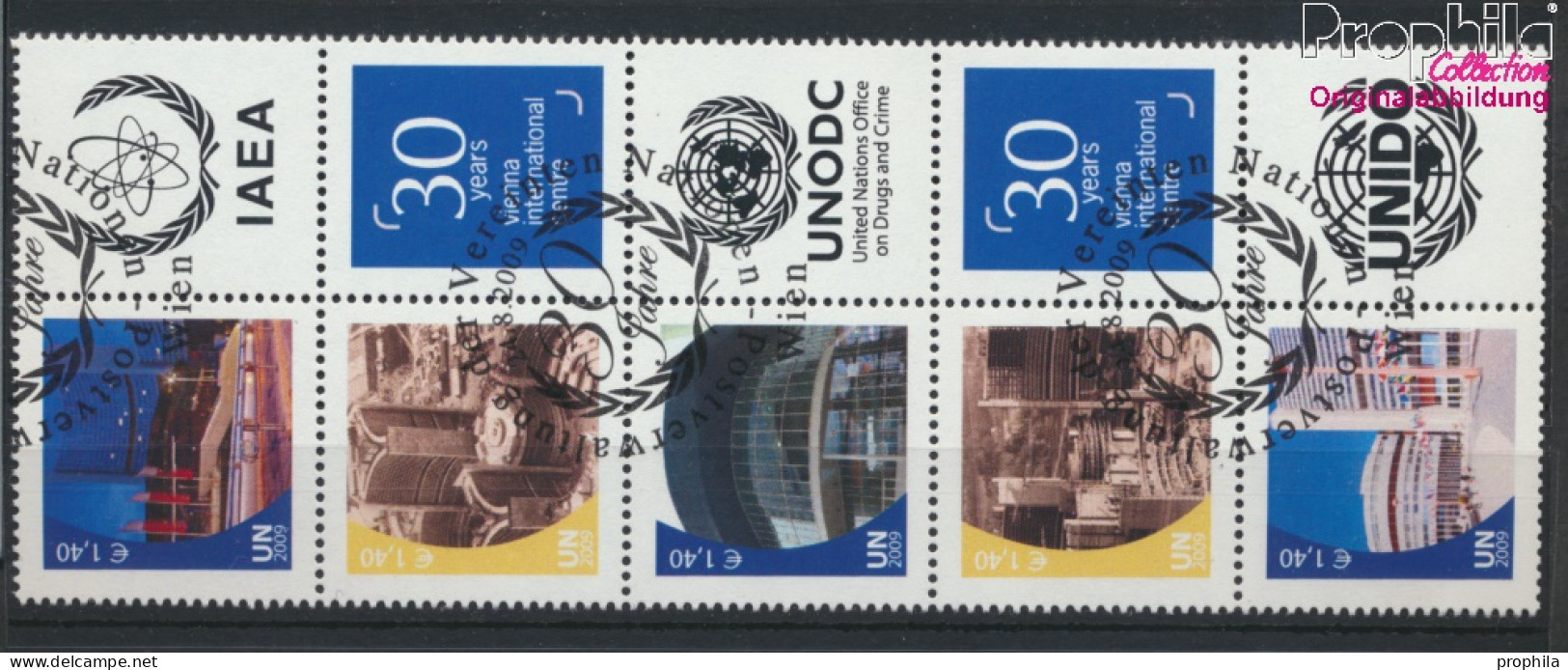 UNO - Wien 607A Zf-611A Zf Zehnerblock (kompl.Ausg.) Gestempelt 2009 Grußmarken (10054375 - Used Stamps