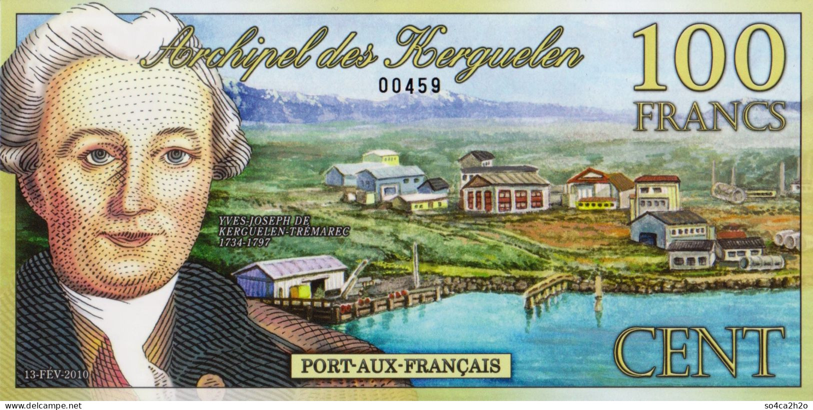 Archipel Des Kerguelen 100 Francs 13 Février 2010 UNC - Specimen