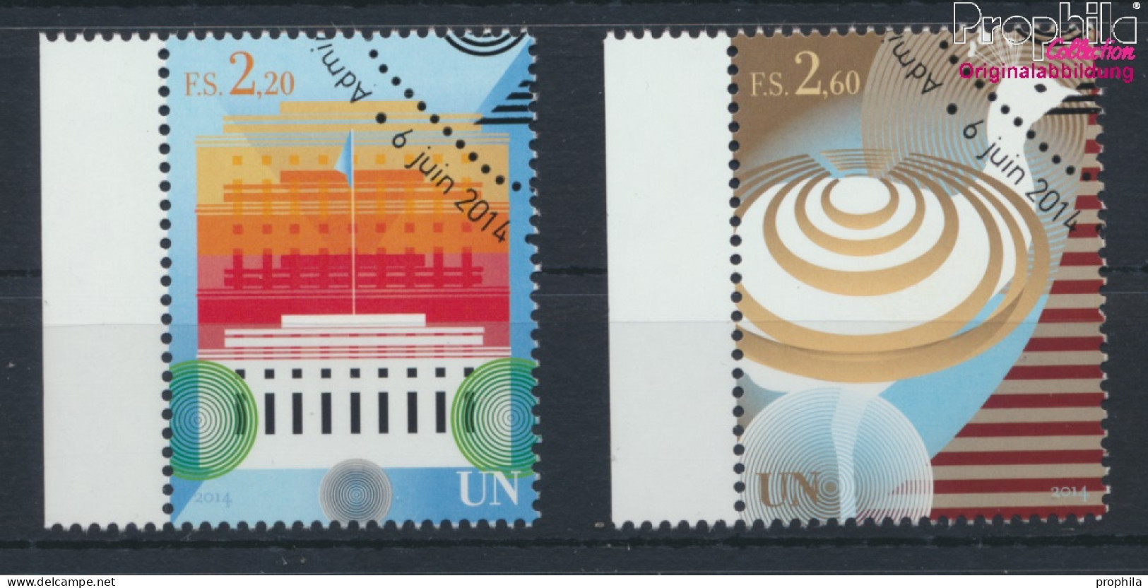 UNO - Genf 860-861 (kompl.Ausg.) Gestempelt 2014 UNO Gebäude (10073425 - Usados