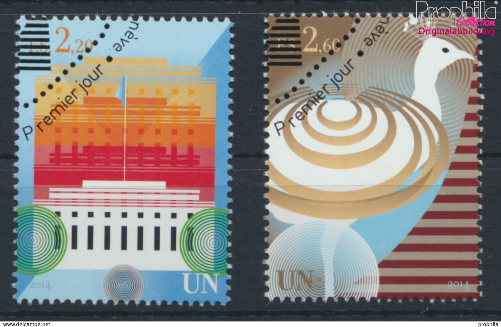 UNO - Genf 860-861 (kompl.Ausg.) Gestempelt 2014 UNO Gebäude (10073428 - Usados