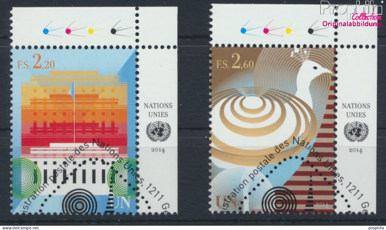 UNO - Genf 860-861 (kompl.Ausg.) Gestempelt 2014 UNO Gebäude (10073429 - Usados