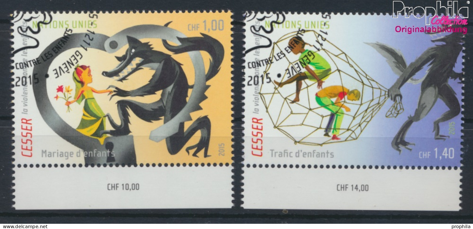 UNO - Genf 920-921 (kompl.Ausg.) Gestempelt 2015 Gegen Gewalt Gegen Kinder (10073326 - Used Stamps