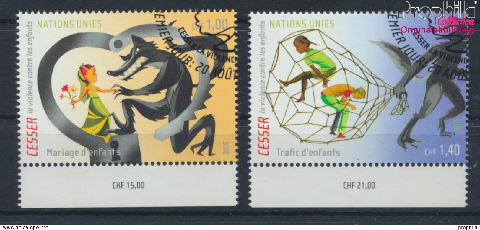 UNO - Genf 920-921 (kompl.Ausg.) Gestempelt 2015 Gegen Gewalt Gegen Kinder (10073327 - Used Stamps