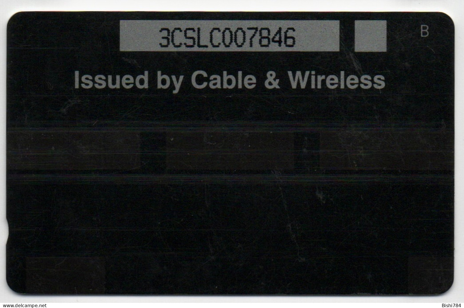 St. Lucia - Pitons - 3CSLC (Short, Italic Font With Curved 3) - St. Lucia