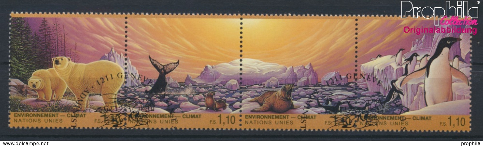 UNO - Genf 239-242 Viererstreifen (kompl.Ausg.) Gestempelt 1993 Klimaveränderung (10072913 - Used Stamps
