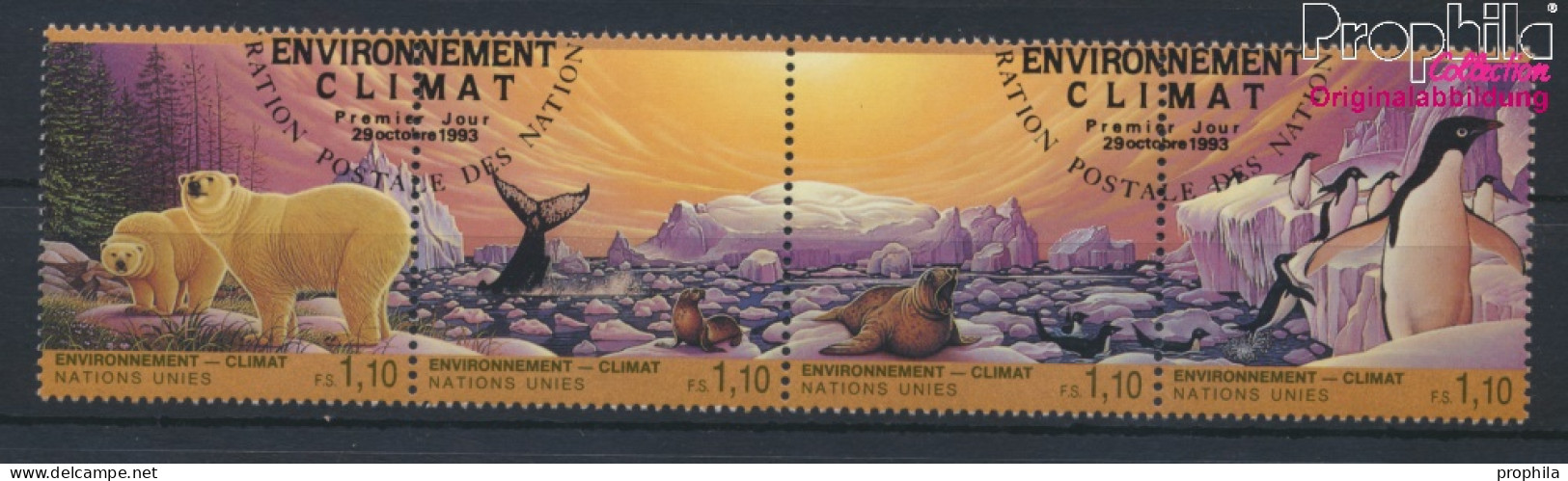 UNO - Genf 239-242 Viererstreifen (kompl.Ausg.) Gestempelt 1993 Klimaveränderung (10072920 - Gebraucht