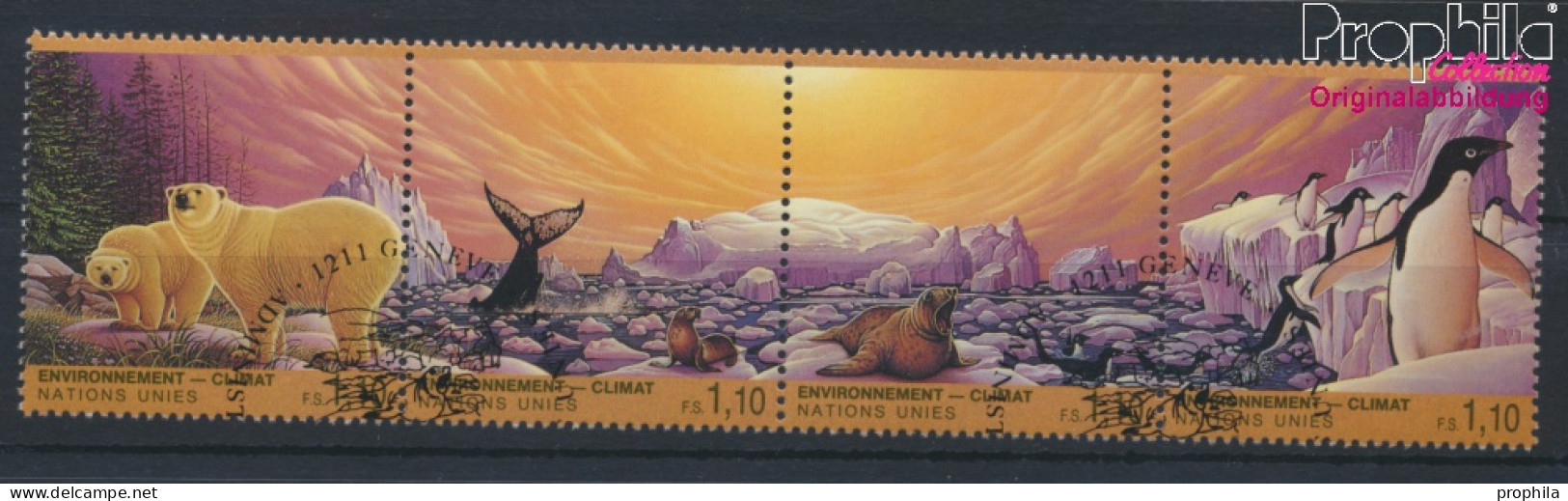 UNO - Genf 239-242 Viererstreifen (kompl.Ausg.) Gestempelt 1993 Klimaveränderung (10072923 - Used Stamps