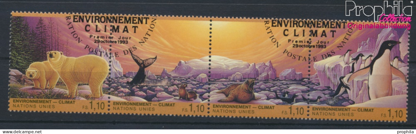 UNO - Genf 239-242 Viererstreifen (kompl.Ausg.) Gestempelt 1993 Klimaveränderung (10072924 - Used Stamps