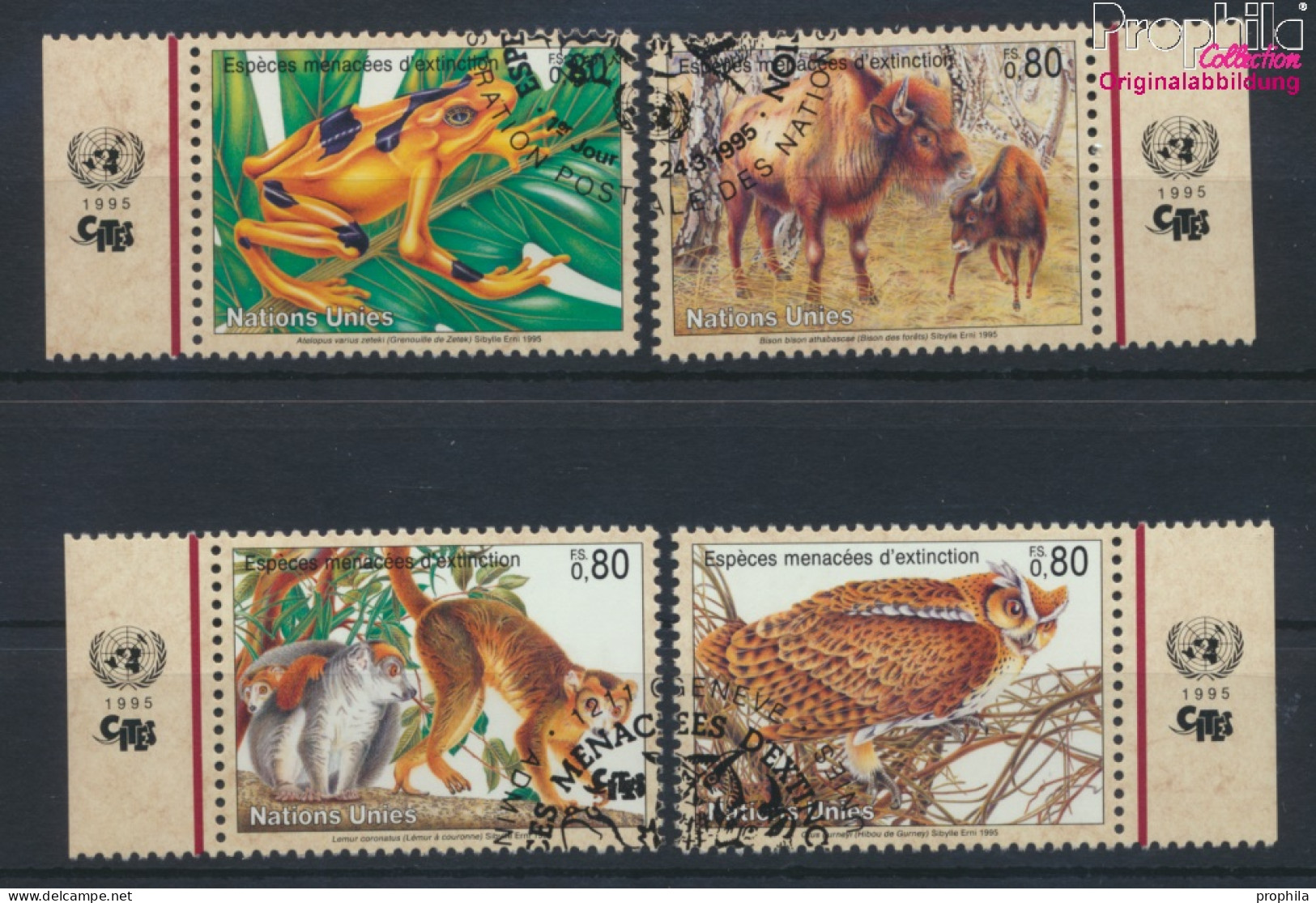 UNO - Genf 263-266 (kompl.Ausg.) Gestempelt 1995 Gefährdete Tiere (10072816 - Used Stamps