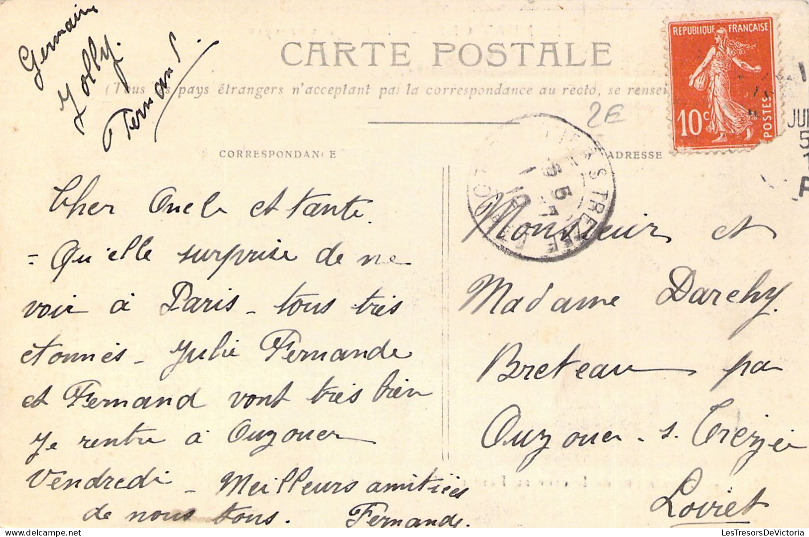 FRANCE - 75 - PARIS - Crue De La Seine - Maximum Pont De L'Alma - 28 01 1910 - Carte Postale Ancienne - Autres Monuments, édifices