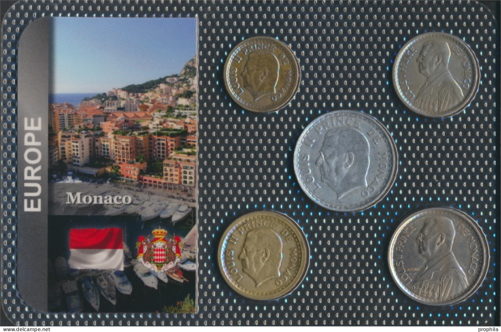 Monaco Sehr Schön Kursmünzen Sehr Schön Ab 1943 1 Franc Bis 20 Francs (10091695 - 1922-1949 Luigi II