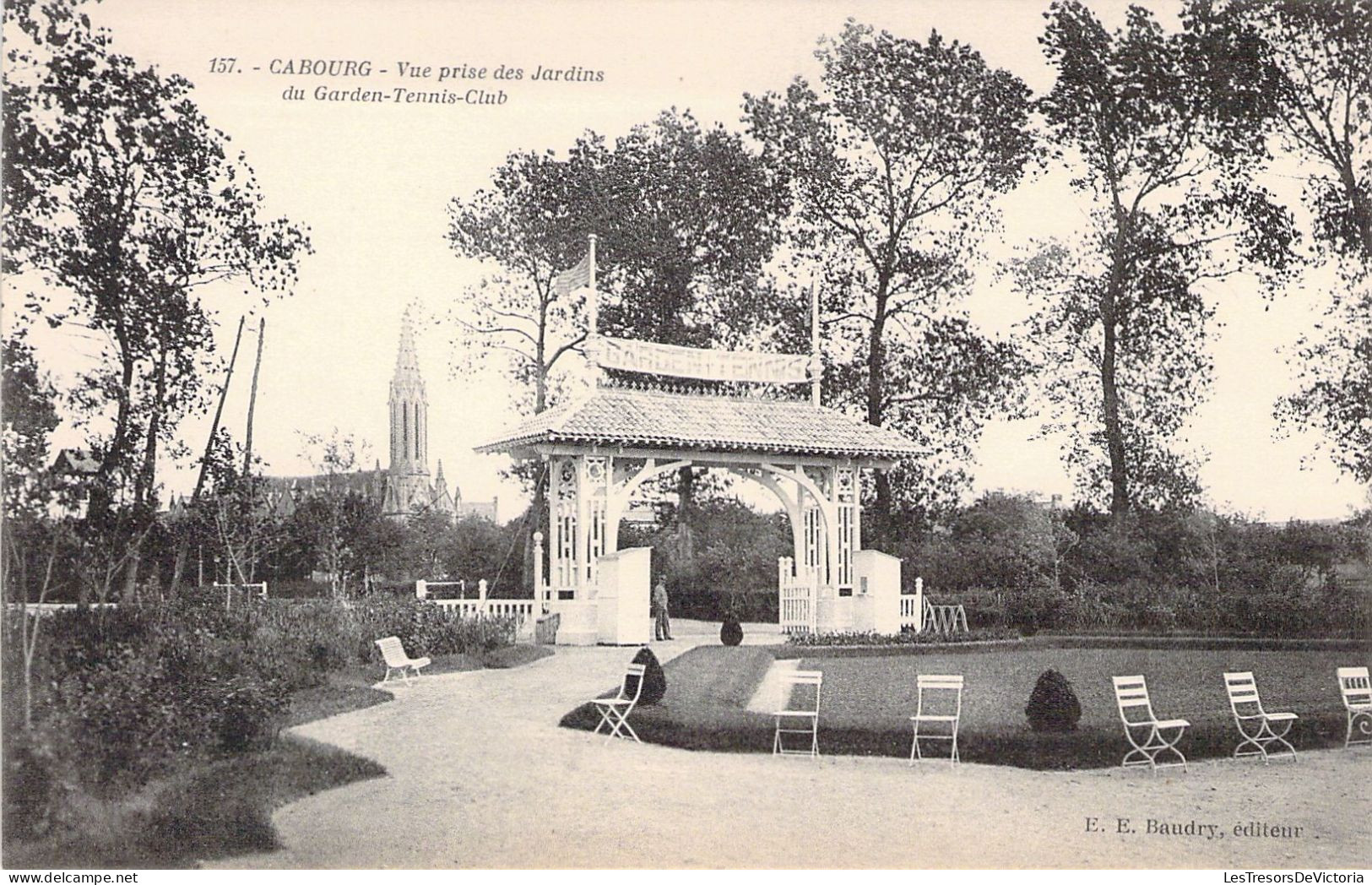 FRANCE - 14 - CABOURG - Vue Prise Des Jardins Du Garden Tennis Club - Carte Postale Ancienne - Cabourg