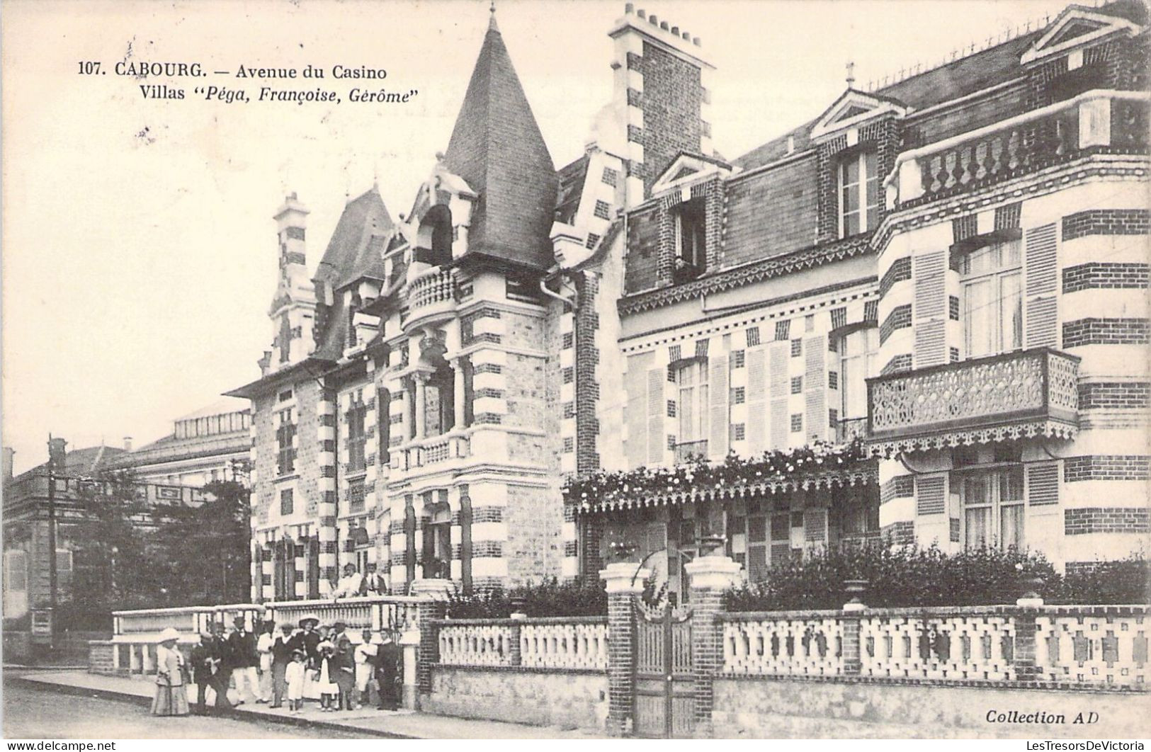 FRANCE - 14 - CABOURG - Avenue Du Casino - Villas Péga Françoise Gérôme- Carte Postale Ancienne - Cabourg