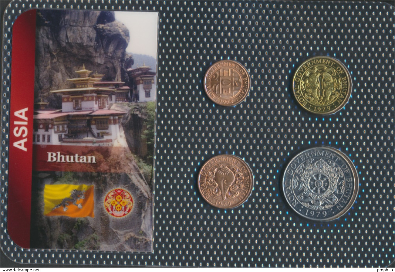 Bhutan 1979 Stgl./unzirkuliert Kursmünzen 1979 5 Chetrums Bis 1 Ngultrum (10091149 - Bhutan