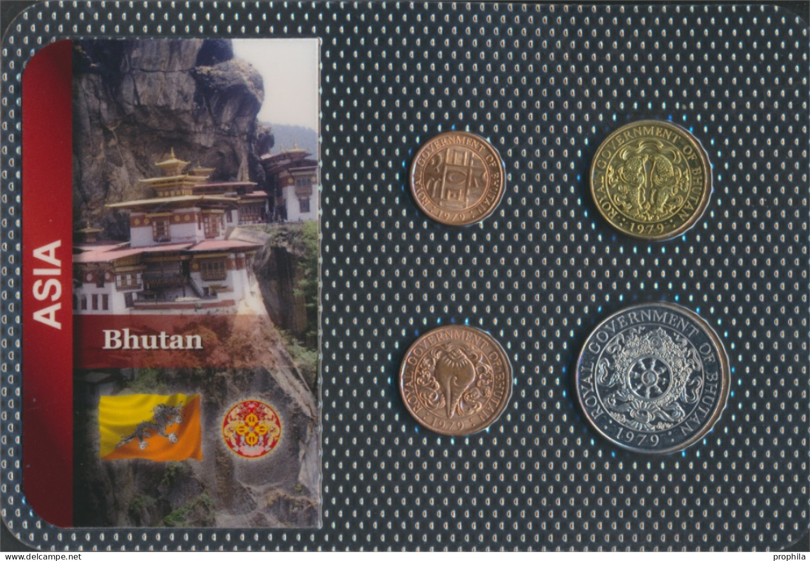 Bhutan 1979 Stgl./unzirkuliert Kursmünzen 1979 5 Chetrums Bis 1 Ngultrum (10091150 - Bhoutan