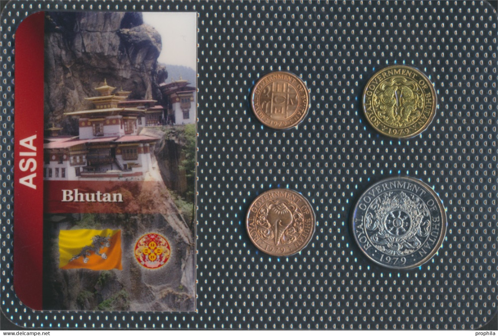 Bhutan 1979 Stgl./unzirkuliert Kursmünzen 1979 5 Chetrums Bis 1 Ngultrum (10091151 - Bhutan