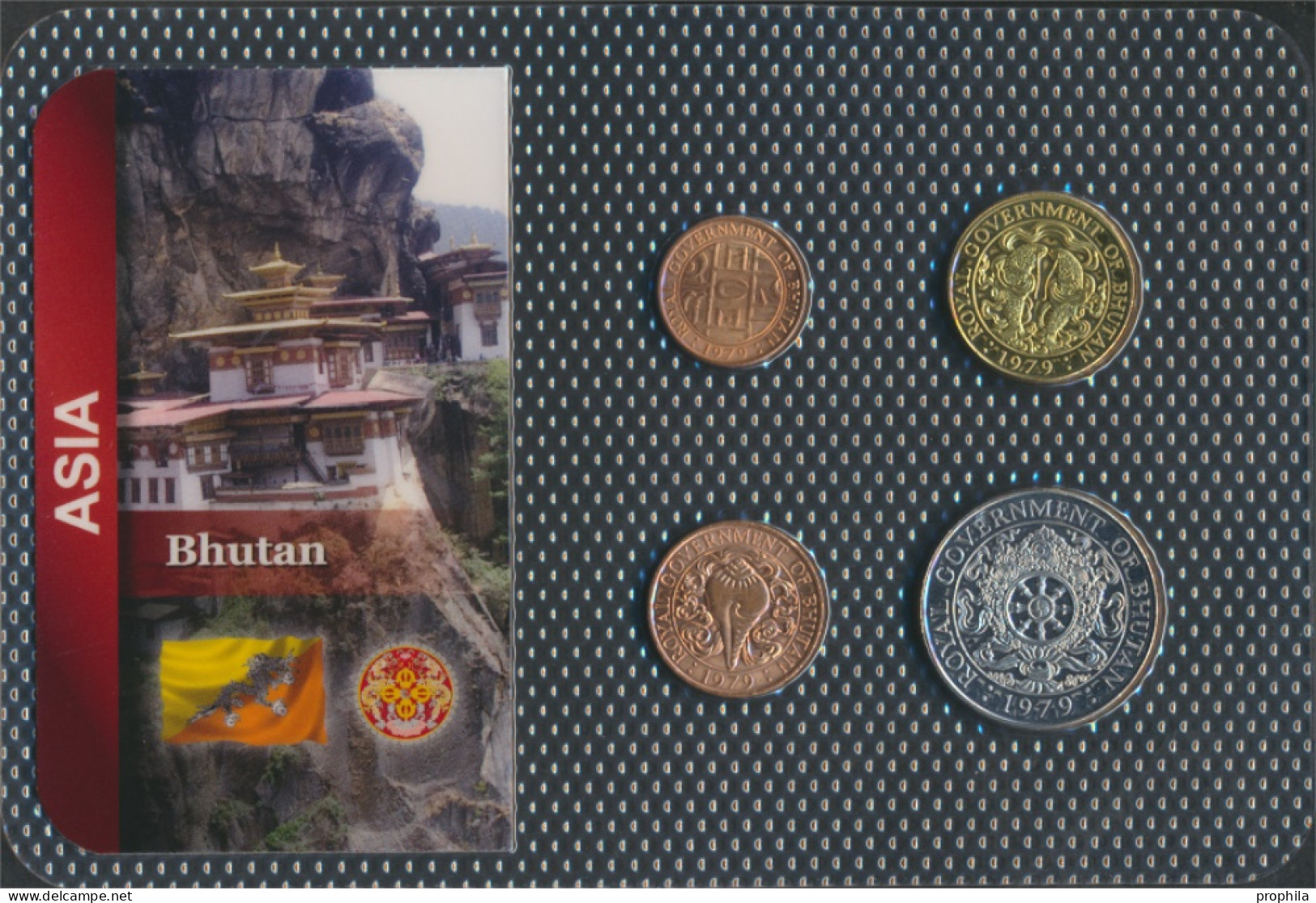 Bhutan 1979 Stgl./unzirkuliert Kursmünzen 1979 5 Chetrums Bis 1 Ngultrum (10091152 - Bhutan