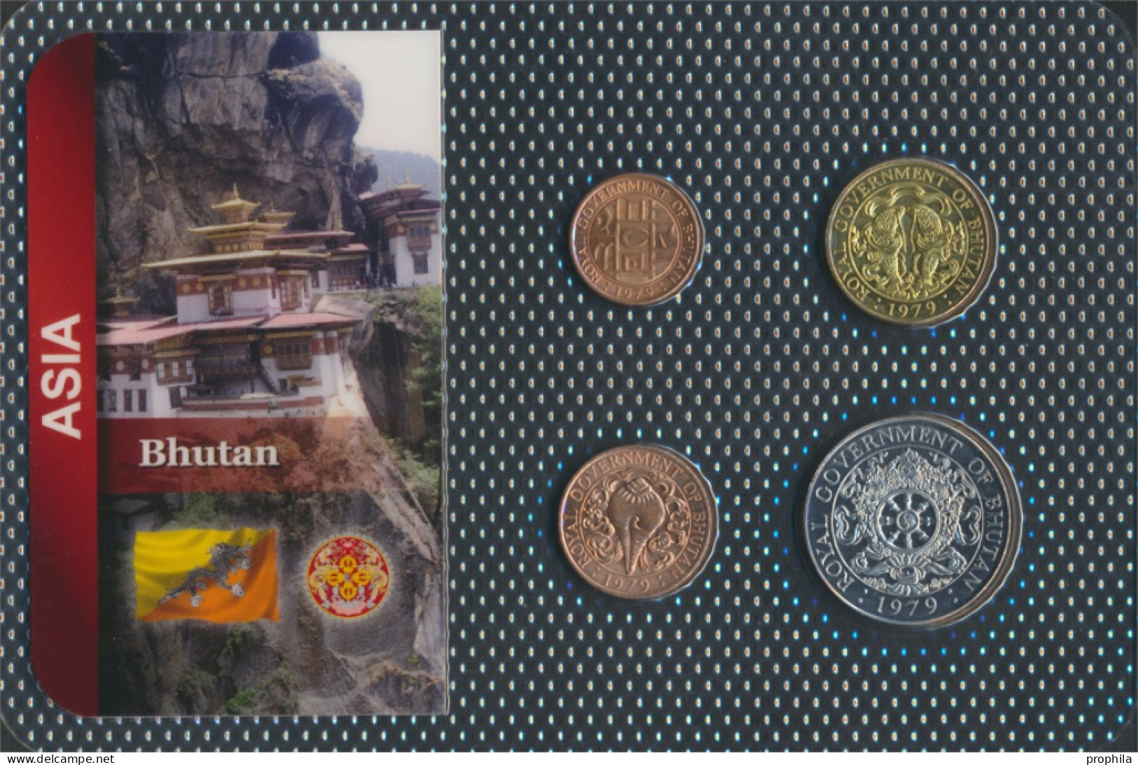 Bhutan 1979 Stgl./unzirkuliert Kursmünzen 1979 5 Chetrums Bis 1 Ngultrum (10091153 - Butan