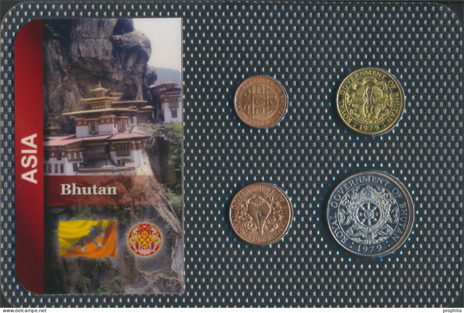 Bhutan 1979 Stgl./unzirkuliert Kursmünzen 1979 5 Chetrums Bis 1 Ngultrum (10091155 - Bhoutan