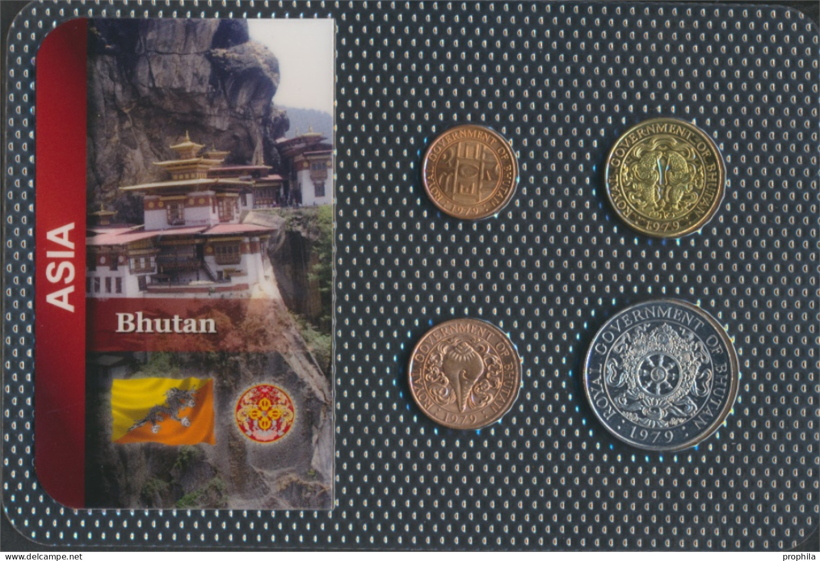 Bhutan 1979 Stgl./unzirkuliert Kursmünzen 1979 5 Chetrums Bis 1 Ngultrum (10091156 - Butan