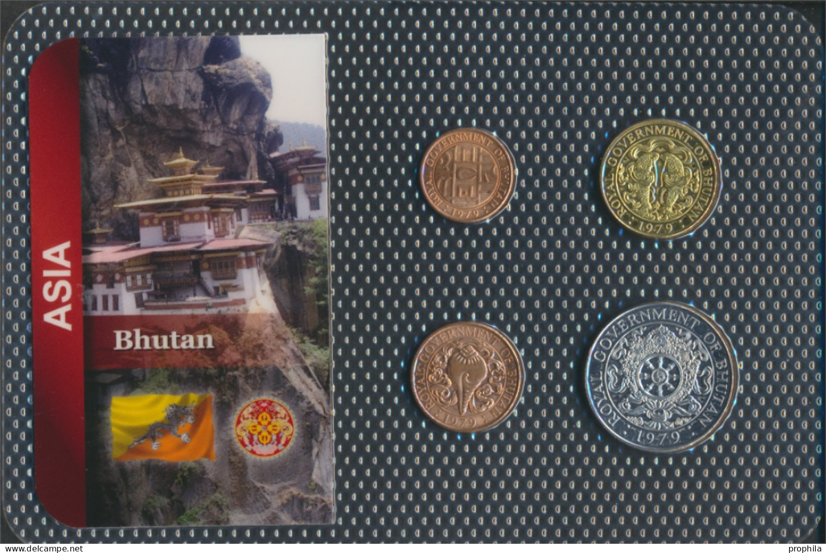 Bhutan 1979 Stgl./unzirkuliert Kursmünzen 1979 5 Chetrums Bis 1 Ngultrum (10091157 - Bhutan