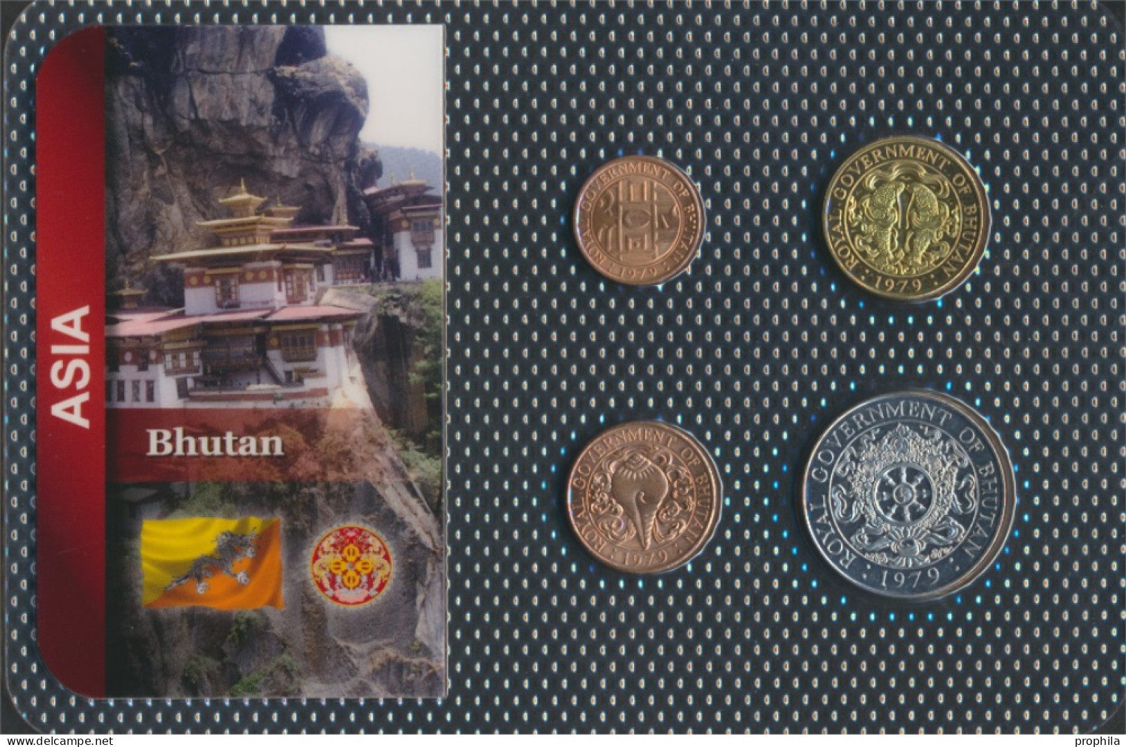 Bhutan 1979 Stgl./unzirkuliert Kursmünzen 1979 5 Chetrums Bis 1 Ngultrum (10091158 - Butan